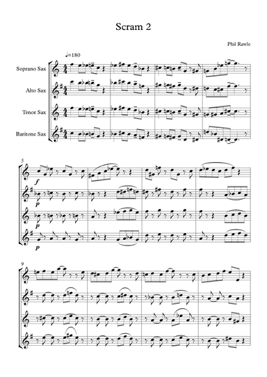 Scram 2 - Saxophone Quartet