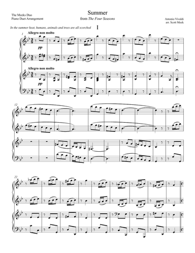 Vivaldi - Summer from The Four Seasons (arr. Scott Meek)