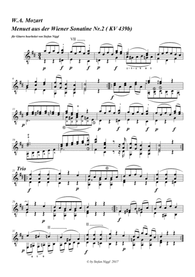 Menuet and Trio from KV 439b (arr. Stefan Niggl)