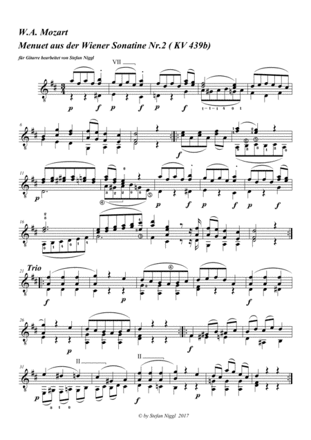 Menuet and Trio from KV 439b (arr. Stefan Niggl)