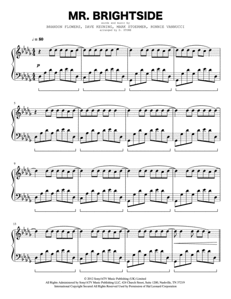 Mr. Brightside (arr. David Stone)