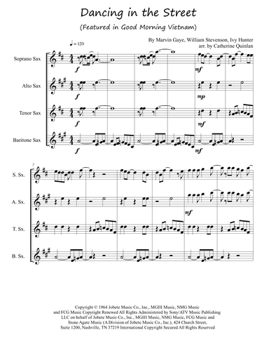Dancing In The Street (arr. Catherine Quinlan)