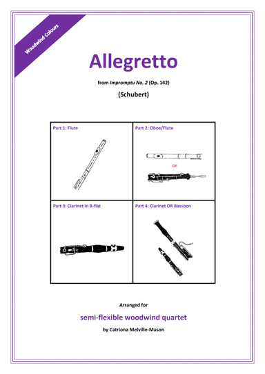 Allegretto from Impromptu No. 2 (Op. 142) - semi-flexible (arr. Catriona Melville-Mason)