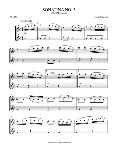 Sonatina No. 5 (Third Movement) (arr. Mark Phillips)