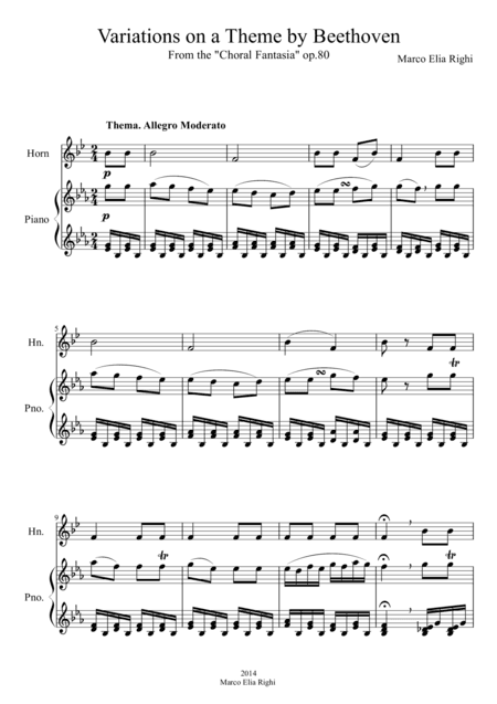 Variations on a theme by Beethoven