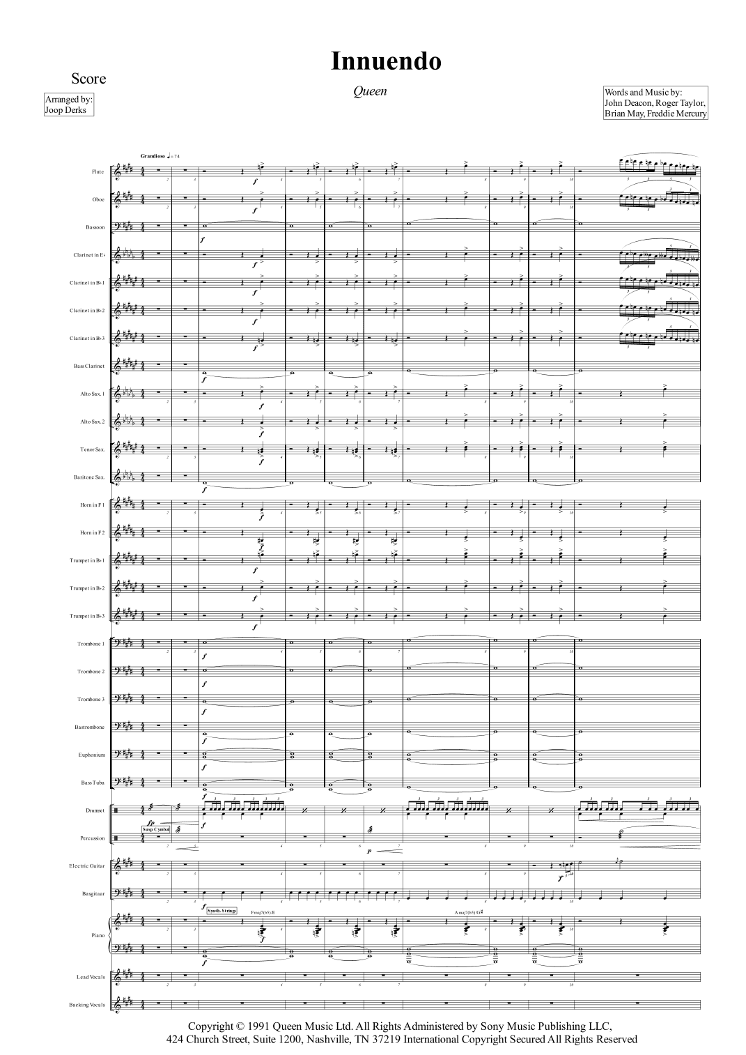 Innuendo (arr. Joop Derks)