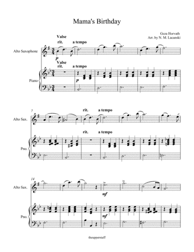 Mama's Birthday (arr. Nick Lacanski)