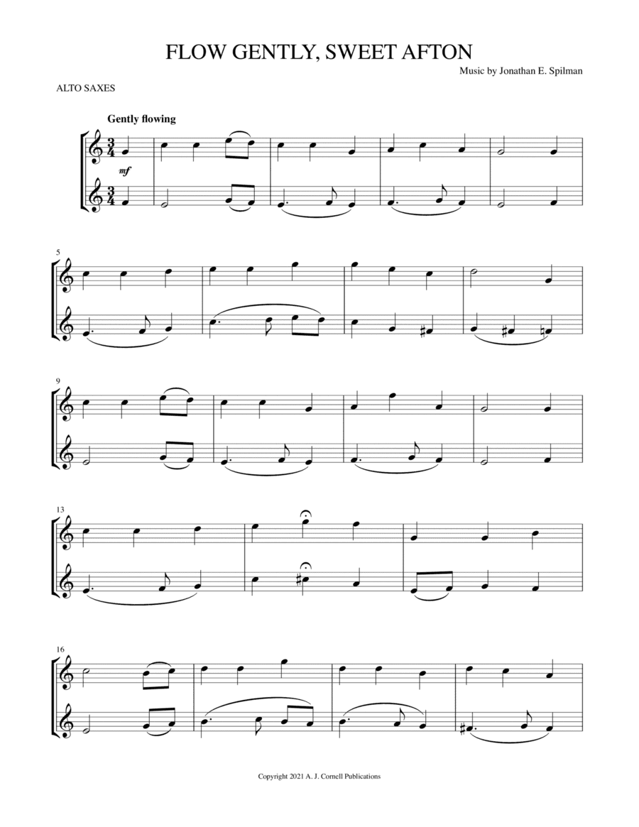 Flow Gently, Sweet Afton (arr. Mark Phillips)