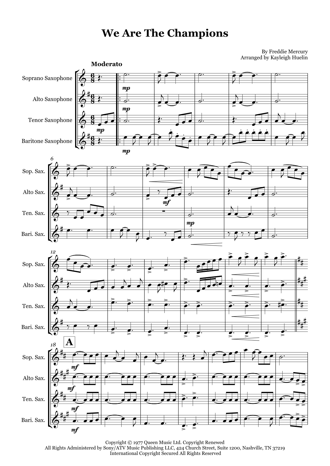 We Are The Champions (arr. Kayleigh Huelin)