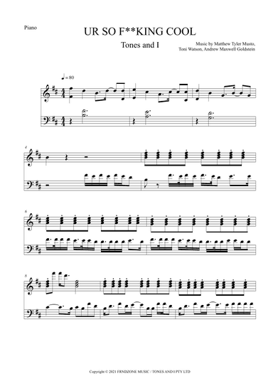 Ur So F King Cool (arr. The Sheet Music Library)