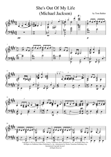 She's Out Of My Life (arr. Jari Suhonen)