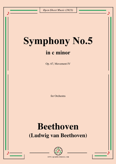 Beethoven-Symphony No.5,Op.67,Movement IV (arr. OSM Press)