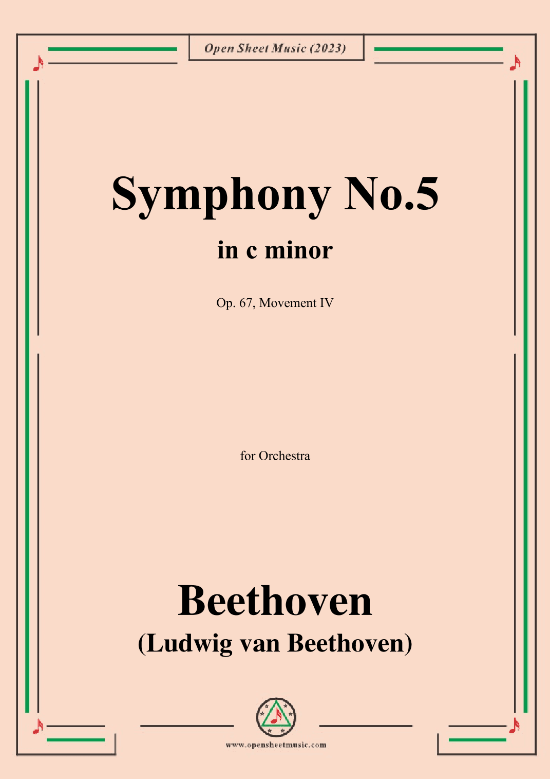 Beethoven-Symphony No.5,Op.67,Movement IV (arr. OSM Press)