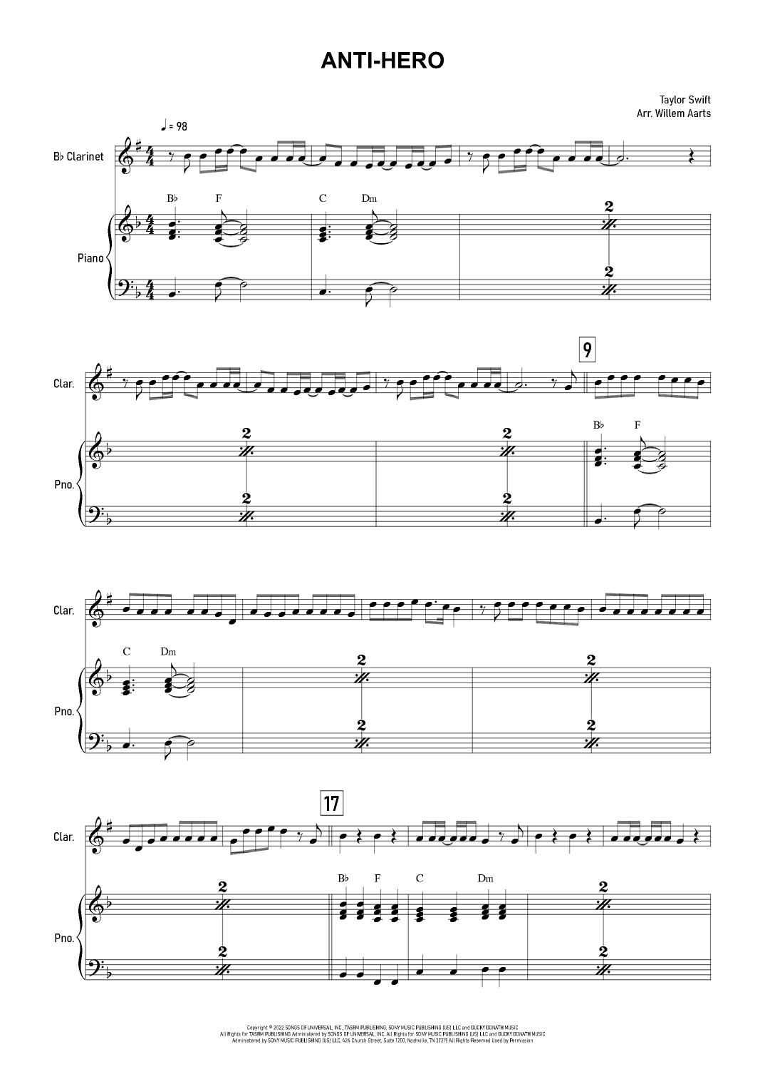 Anti-hero (arr. Willem Aarts)