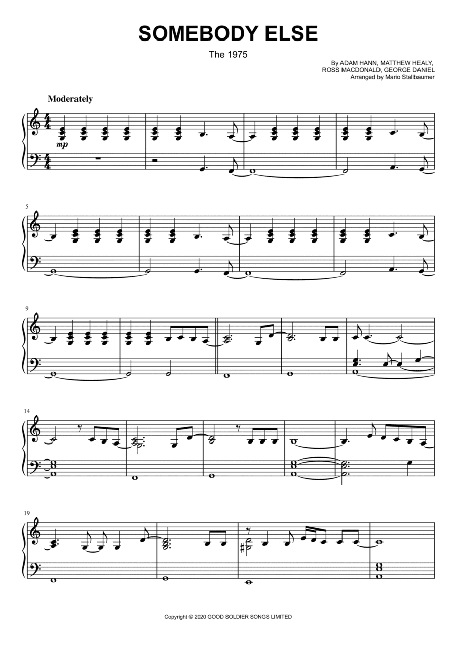 Somebody Else (arr. Mario Stallbaumer)