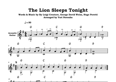 The Lion Sleeps Tonight (arr. Yuri Noronha)
