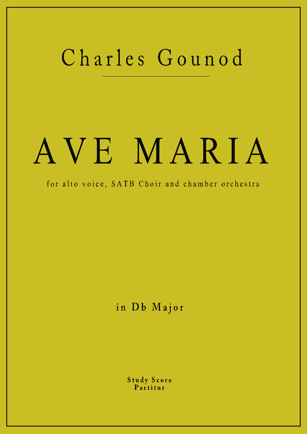 AVE MARIA - Score Only (arr. Marcos Barilari)