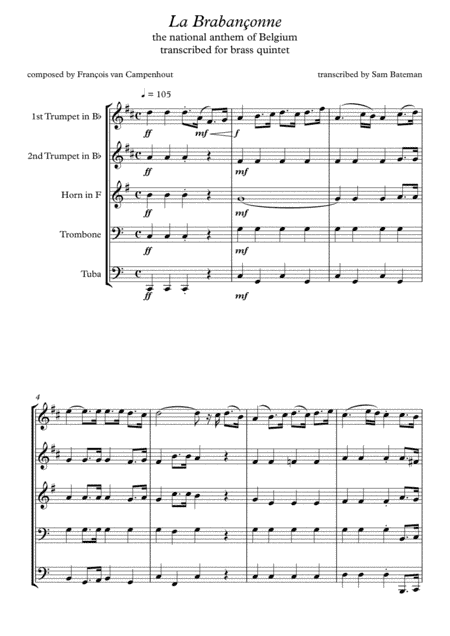 La Brabançonne (arr. Sam Bateman)