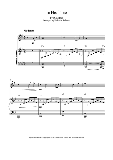 In His Time (arr. Kaiserin Rebecca)