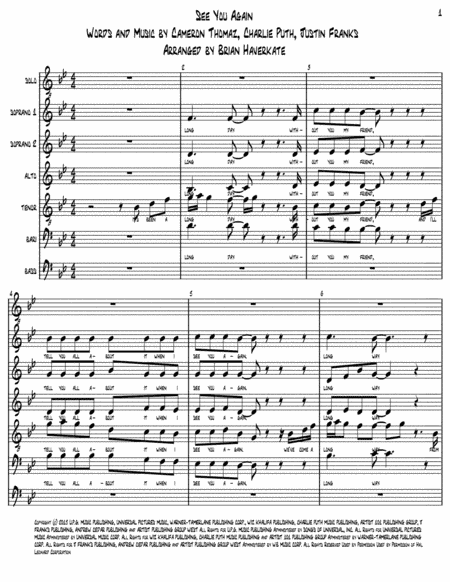 See You Again from FURIOUS 7 (arr. Brian Haverkate)