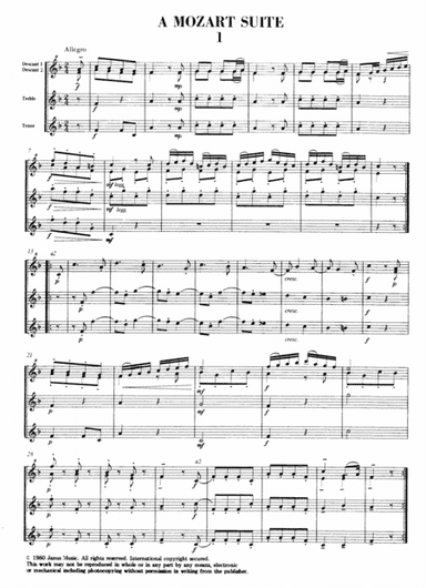 A Mozart Suite for Recorders