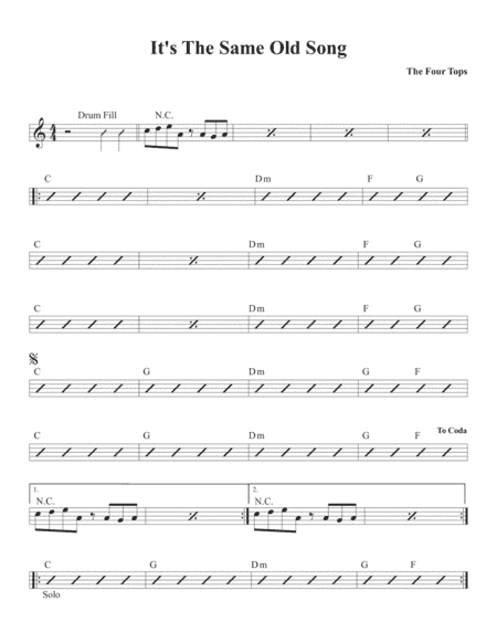 It's The Same Old Song (arr. David M Fagnant)