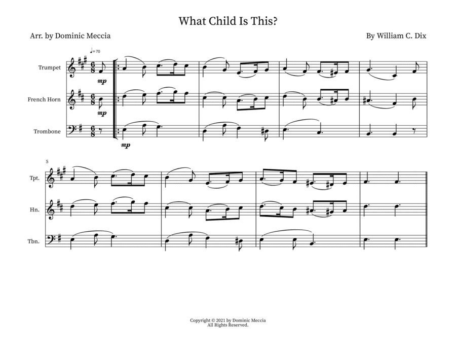 What Child Is This? (arr. Dominic Meccia)
