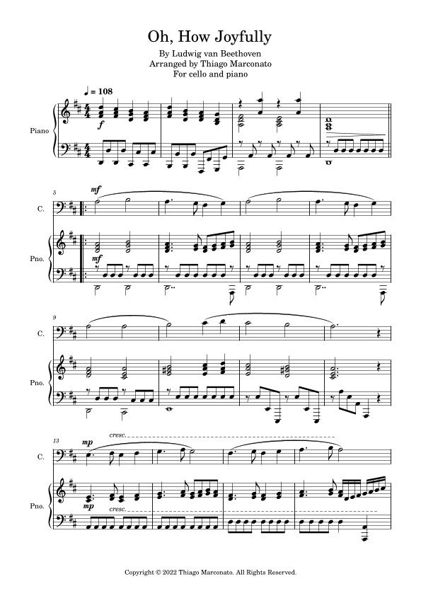 Oh, How Joyfully (arr. Thiago Marconato)