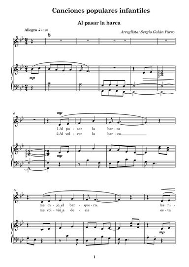Al pasar la barca (arr. Sergio Galan Parro)
