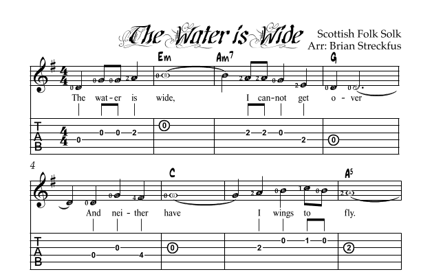 The Water is Wide (arr. Brian Streckfus)