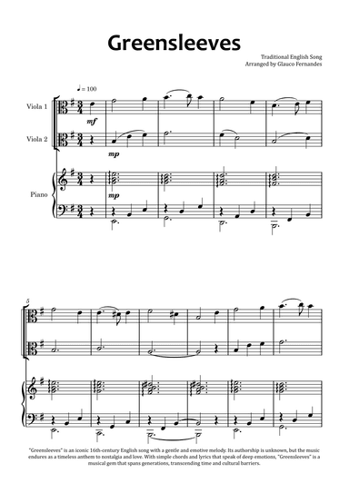 Greensleeves (arr. Glauco Fernandes)