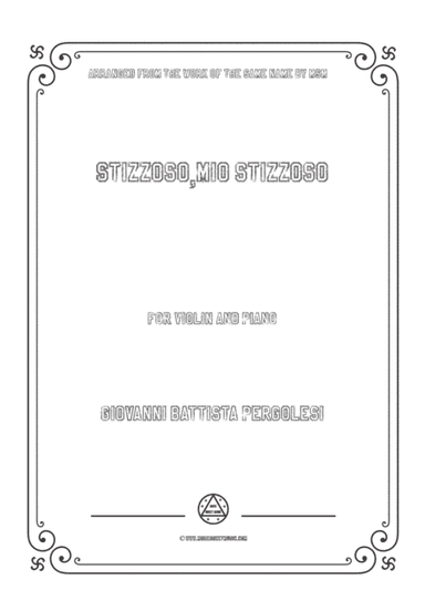 Pergolesi-Stizzoso,mio stizzoso,for Violin and Piano (arr. MSM)