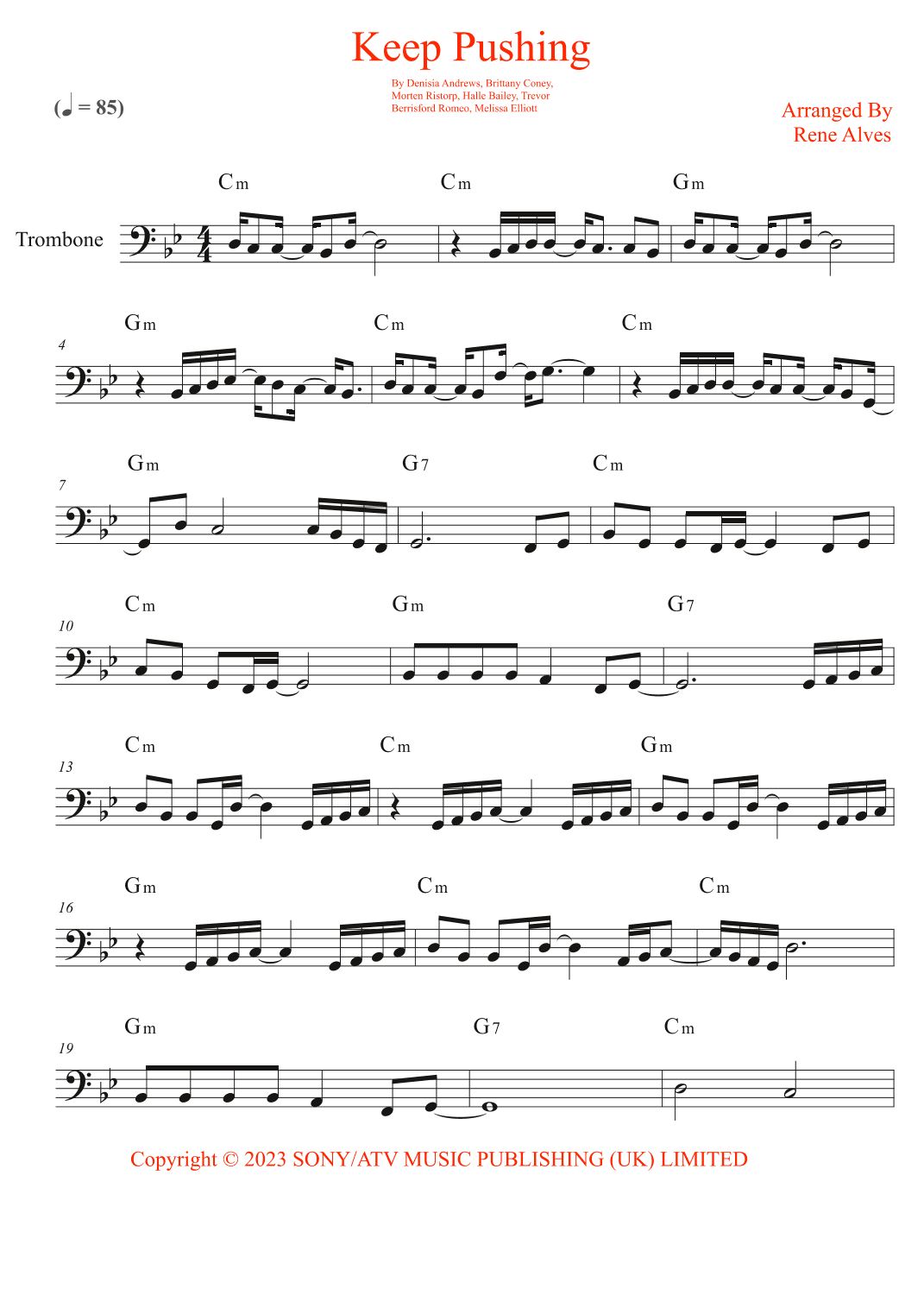Keep Pushing (arr. Rene Alves)