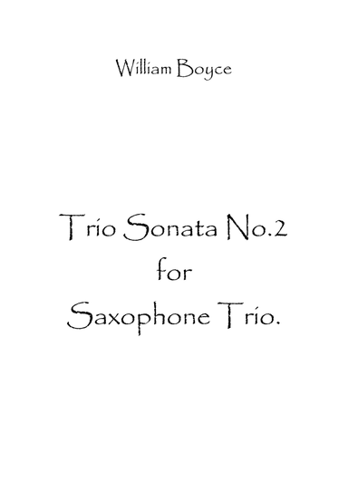 Trio Sonata No.2 (arr. Spence Bundy)