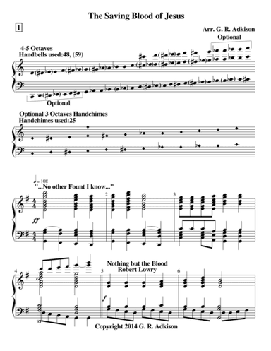 The Saving Blood of Jesus (for 4 or 5 octave handbell choirs) (arr. G. R. Adkison)