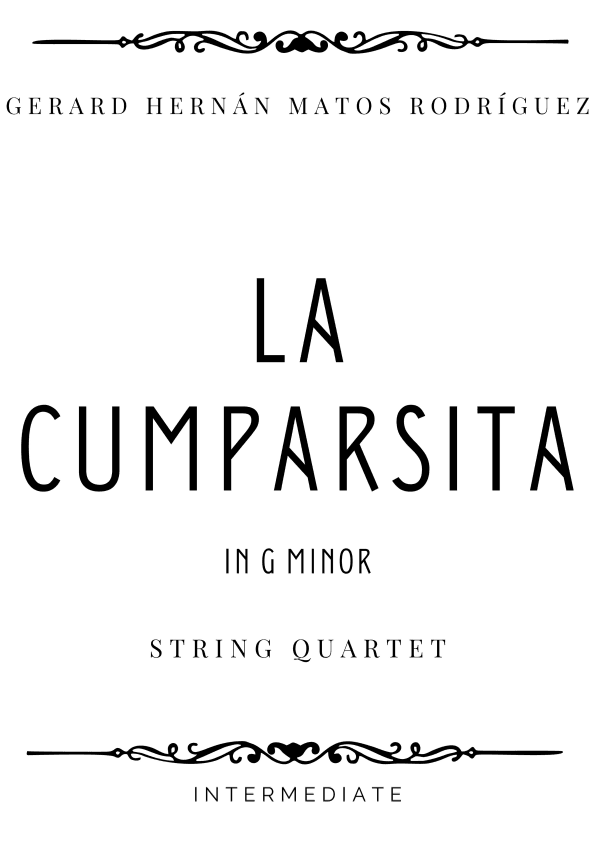 Matos Rodríguez - La Cumparsita in G Minor - Intermediate (arr. Piacere Music Sheets)