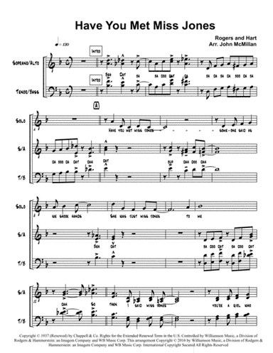 Have You Met Miss Jones? (arr. John McMillan)