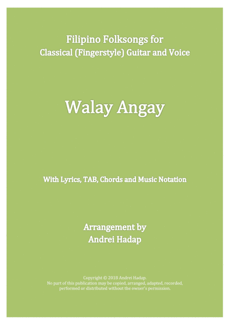 Walay Angay (Fingerstyle Guitar with TAB) (arr. Andrei Hadap)