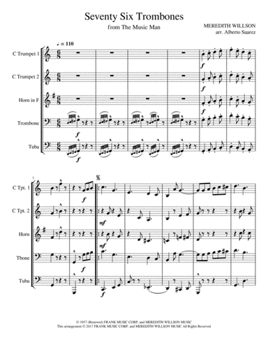 Seventy Six Trombones (arr. Alberto Suarez)