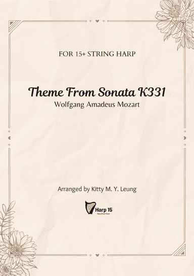 Mozart Sonata K331 (Theme) - 15 String Harp (arr. Kitty M. Y. Leung)