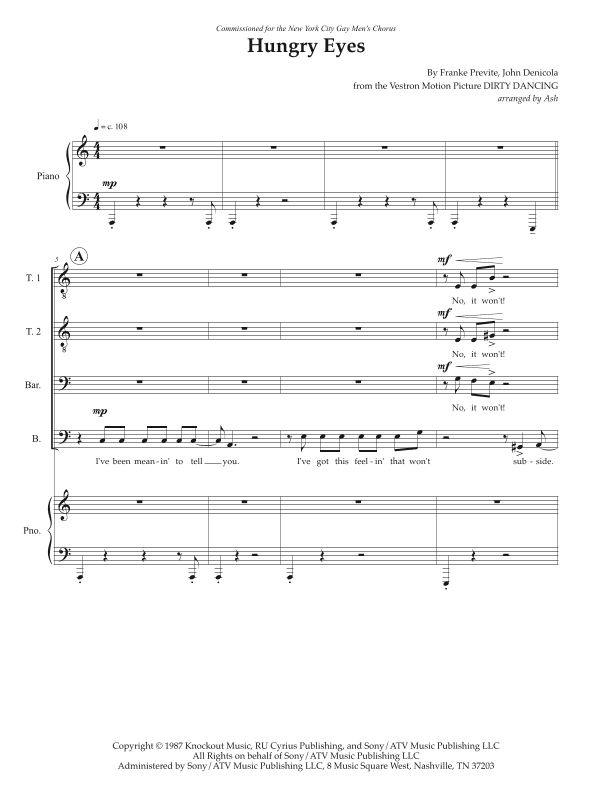 Hungry Eyes (arr. Ash)