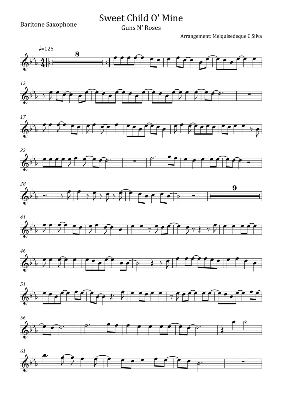 Sweet Child O' Mine (arr. Melquisedeque C.Silva)