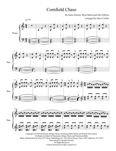 Cornfield Chase  from the Paramount Pictures film INTERSTELLAR (arr. Drew Collier)