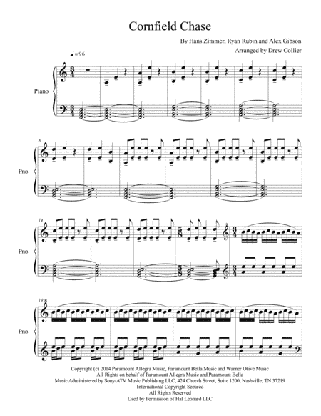 Cornfield Chase  from the Paramount Pictures film INTERSTELLAR (arr. Drew Collier)