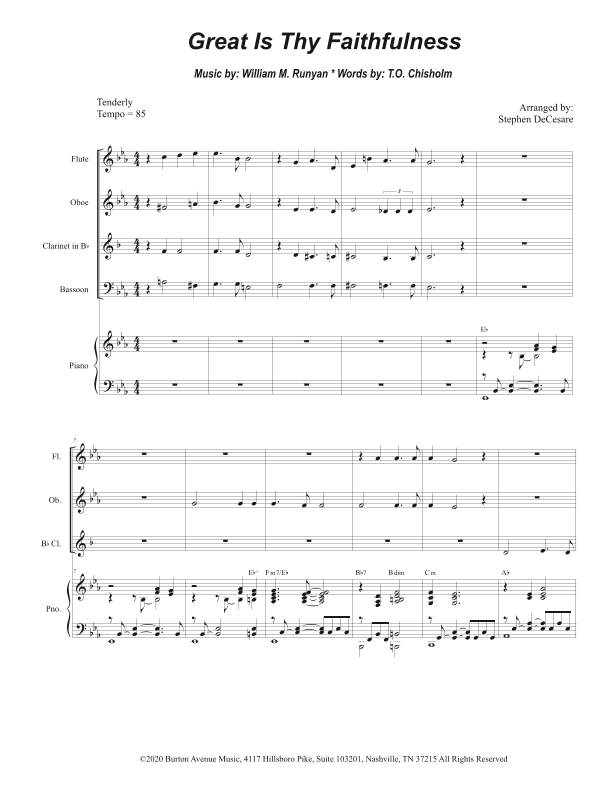 Great Is Thy Faithfulness (arr. Stephen DeCesare)