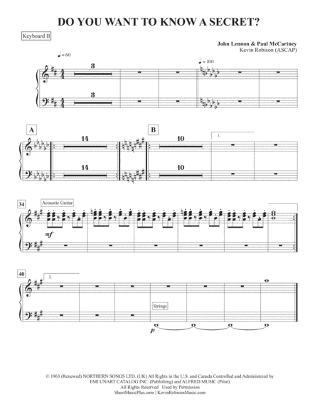 Do You Want To Know A Secret? (arr. Kevin Robison)