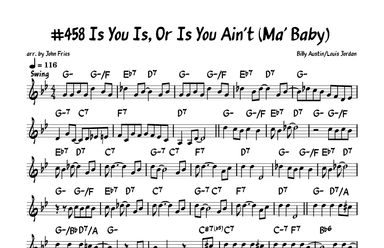 Is You Is, Or Is You Ain't (ma' Baby) (arr. John Fries)