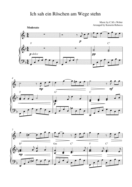 Ich sah ein Röschen am Wege stehn (arr. Kaiserin Rebecca)