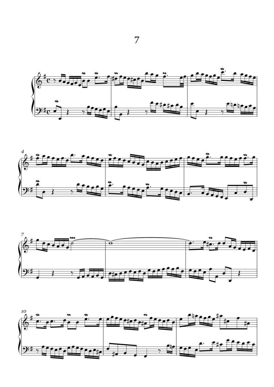 J.S.Bach:Two-Part Invention No.7