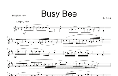 Busy Bee (Alto Sax solo)